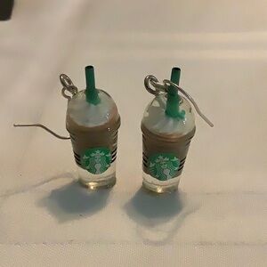 Starbucks Green and Brown Frappuccino Earrings